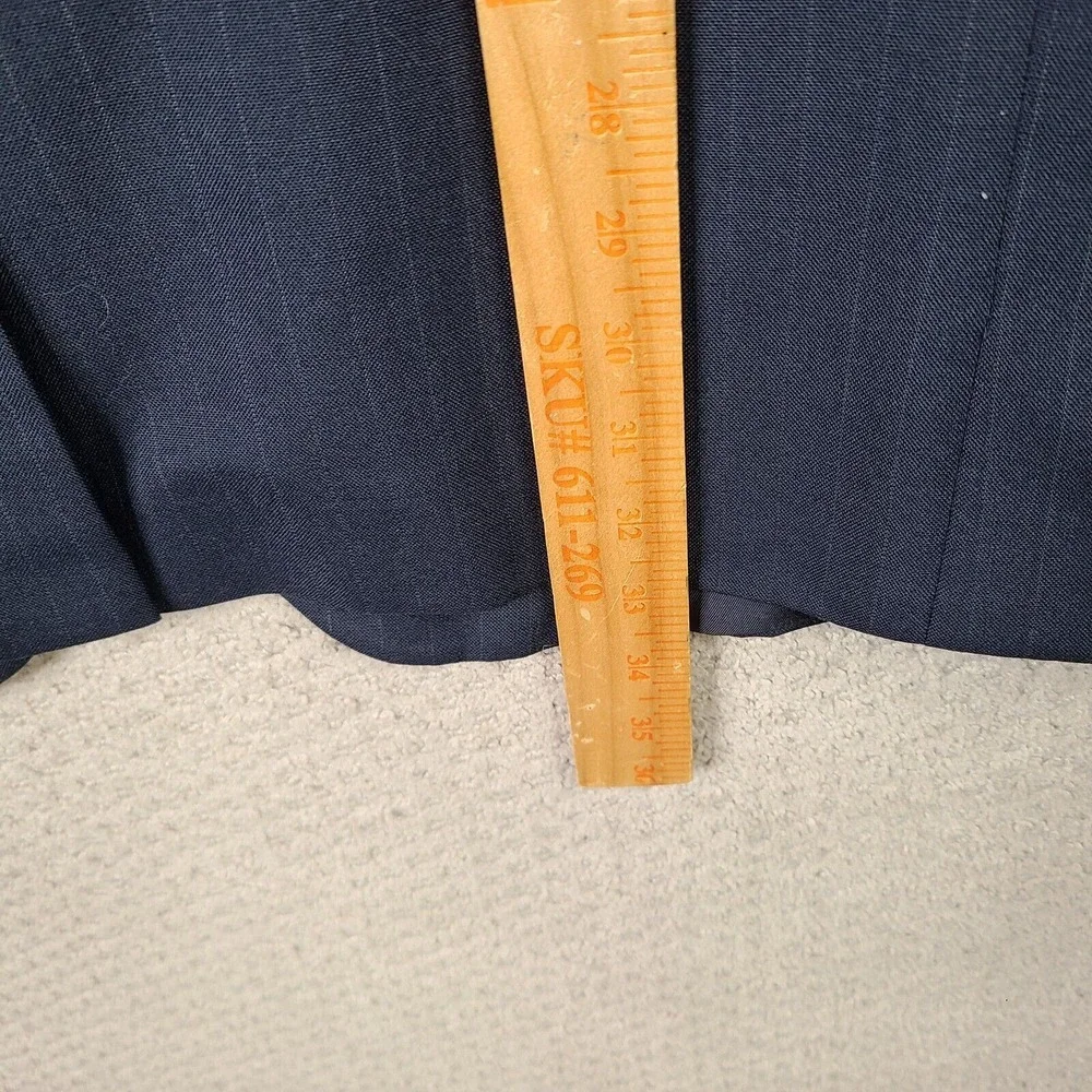 Vintage Sterling & Hunt Kuppenheimer Jacket‎ Men 46L Blue Striped Blazer Coat